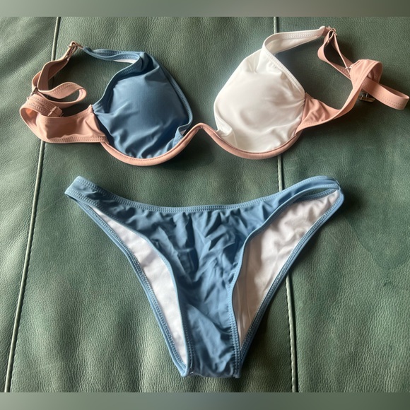 Blue and White Bikini Set - Picture 1 of 1